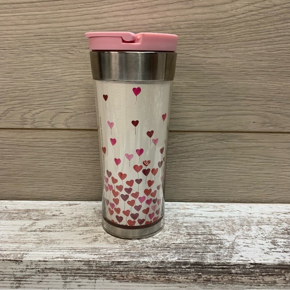 Starbucks travel Hearts 16 fl.oz 2007 sipping Tumbler - Picture 2 of 7